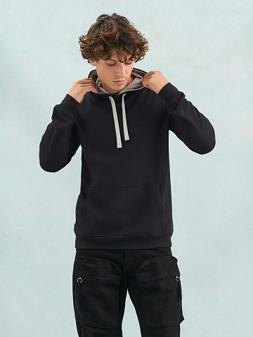 Худи унисекс Cameron, темно-синее с серым - рис 6.