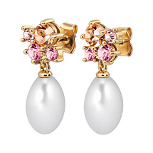 Серьги PETUN SG ROSE / WHITE PEARL