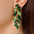 Серьги BANYAN SG EMERALD GREEN Dyrberg Kern 470037 - миниатюра - рис 2.