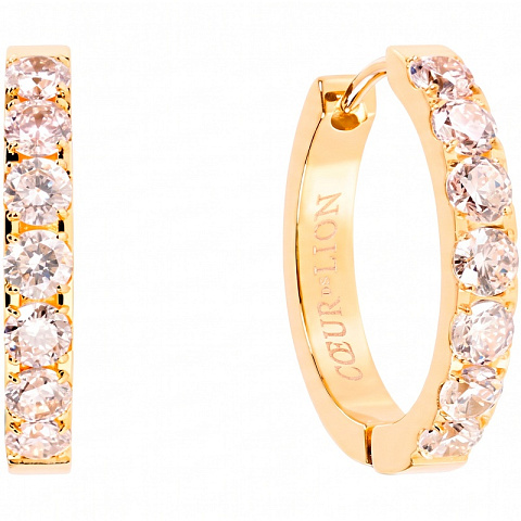Серьги Hoop 20мм Crystal-Gold - рис 4.