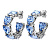 Серьги HARDY SS LIGHT BLUE - миниатюра - рис 4.