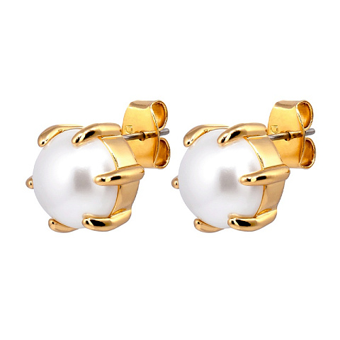 Серьги CRAZE SG WHITE PEARL Dyrberg Kern 480068 - рис 4.
