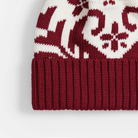 Шапка Wintertude, красная с белым - рис 3.