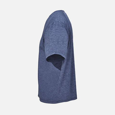 Футболка спортивная унисекс Storm, темно-синий меланж - рис 4.