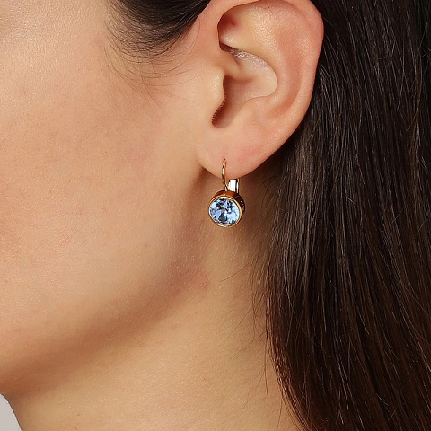 Серьги LOUISE SG LIGHT SAPPHIRE Dyrberg Kern 440162 - рис 2.