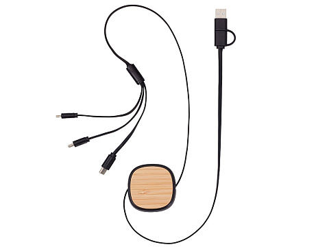 Универсальный кабель с ретрактором 3-в-1 Retrax, черный - рис 4.