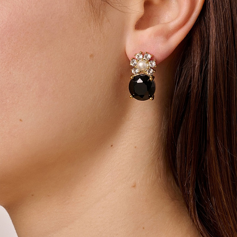Серьги BECKIA SG BLACK / CRYSTAL Dyrberg Kern 470098 - рис 4.