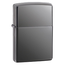 Зажигалка ZIPPO Classic с покрытием Black Ice, латунь/сталь, чёрная, глянцевая, 38x13x57 мм