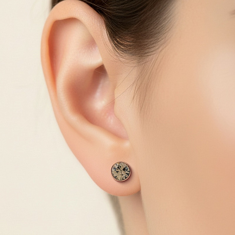 Пусеты Greige Fiore Luna SWE298 GR RG - рис 2.