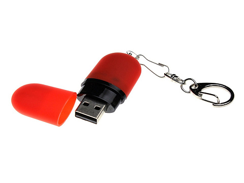 Флешка Goutte Soft-touch на 16 Гб, красный - рис 2.