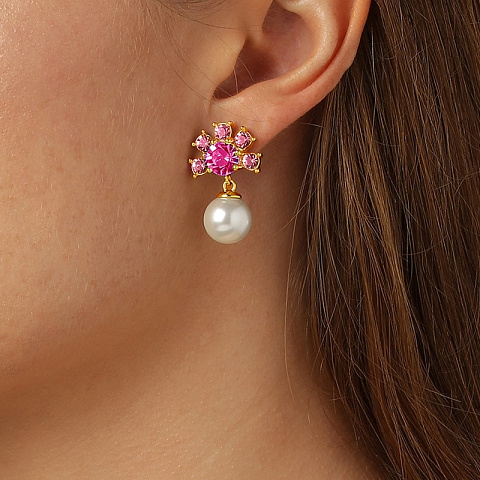 Серьги VERONICA SG ROSE Dyrberg Kern 440001 - рис 2.