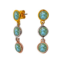 Серьги Green colors Fiore Luna A2101SW-E01.16 G/MIX
