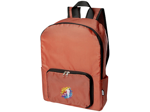 Складной рюкзак EcoFold объемом 15 л из переработанного ПЭТ-пластика - Brick - рис 4.