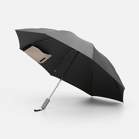 Зонт обратного сложения Easyroll, серый - рис 2.