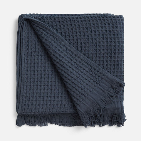 Плед вафельный Elenglect, темно-серый - рис 3.