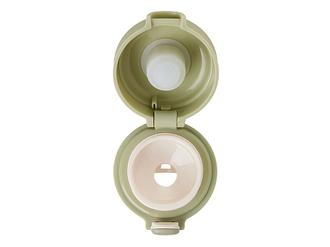 Вакуумная термокружка Waterline c кнопкой Guard, 400 мл, тубус, оливковый - рис 6.