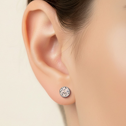 Пусеты Silk Fiore Luna SWE298 S S - рис 2.