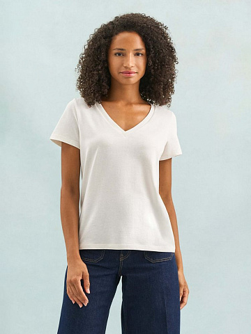 Футболка женская Regent Women с V-образным вырезом, красная - рис 5.