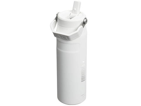 Бутылка для воды объемом 700 мл с откидной трубочкой Stanley IceFlow™ 2.0 - Frosted white - рис 4.