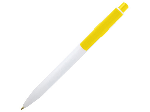 Unica шариковая ручка из переработанной пластмассы - Желтый (черные чернила)
