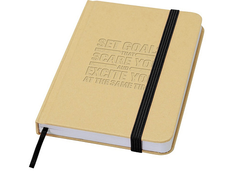 Reed блокнот формата А6 из переработанного материала в твердой обложке с простыми страницами - сплошной черный - рис 6.