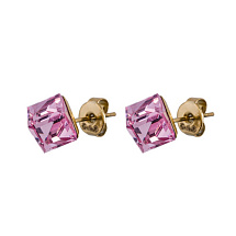 Пусеты Crystal Pink Fiore Luna SWE0127/2 P G
