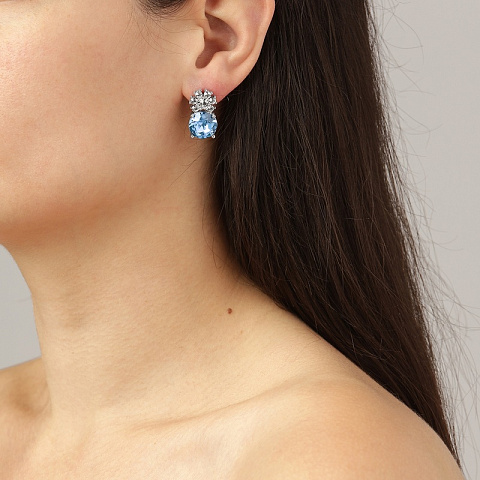 Серьги BECKIA SS LIGHT SAPPHIRE Dyrberg Kern 460071 - рис 4.