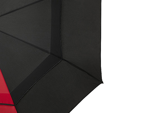 Джефф 30-дюймовый ветрозащитный зонт-трость, красный/черный - рис 4.