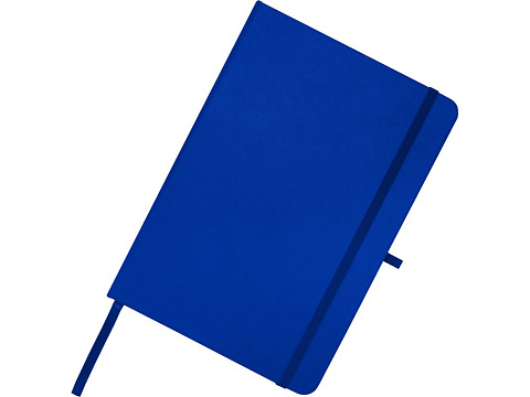Teak блокнот А5 из переработан. материала в твердой обложке с линован. страницами - Ярко-синий - рис 5.