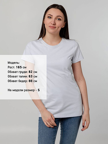 Футболка женская T-bolka Stretch Lady, белая - рис 5.