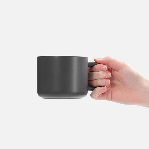 Чашка Jumbo в коробке матовая, темно-серая - рис 4.