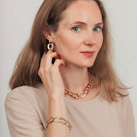 Серьги gold eight Mason ABE27977-02 G - рис 2.