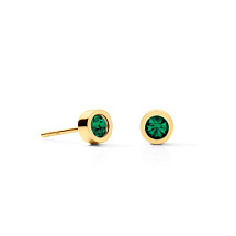 Пусеты Dark Green-Gold Coeur de Lion 0227/21-0549