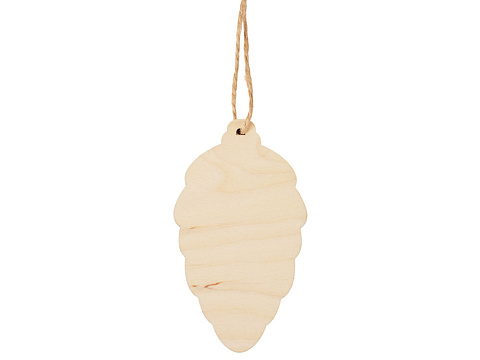 Подвеска шишка с цветной подложкой, синяя подложка - рис 4.