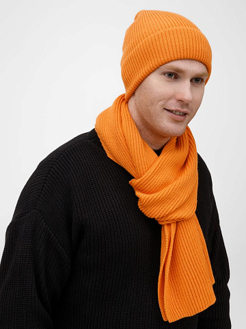 Шарф Nobilis Mono, оранжевый (абрикос) - рис 8.