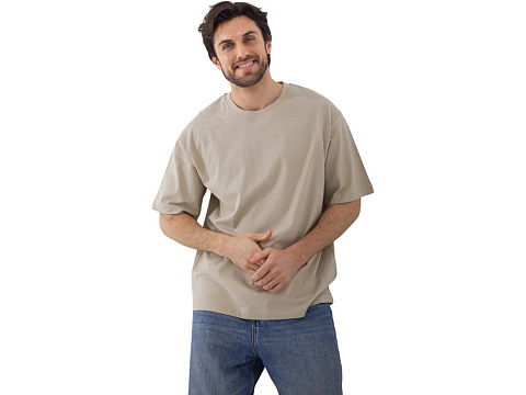 Футболка Kyoto из джерси 180 г/м2 с пич отделкой, унисекс, оливковый - рис 8.