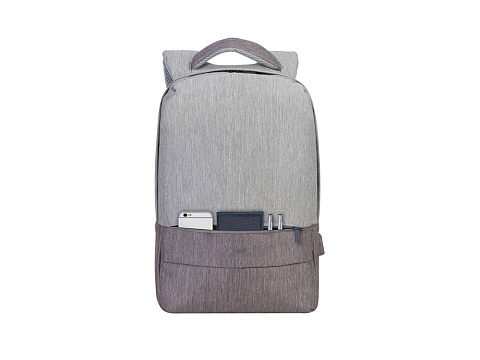 RIVACASE 7562 grey/mocha рюкзак для ноутбука 15.6, серый/кофейный - рис 7.