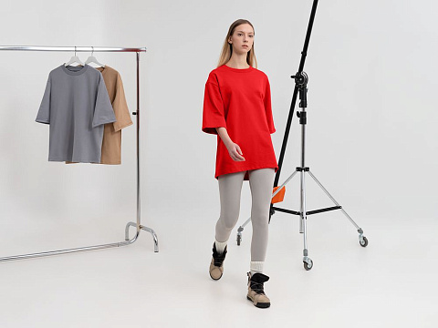 Футболка оверсайз унисекс Kosmos 2.0, красная (алая) - рис 10.