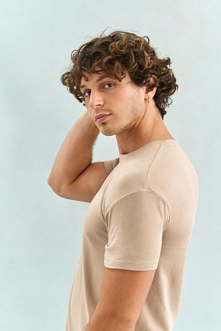 Футболка унисекс Regent 150, серо-бежевая - рис 6.