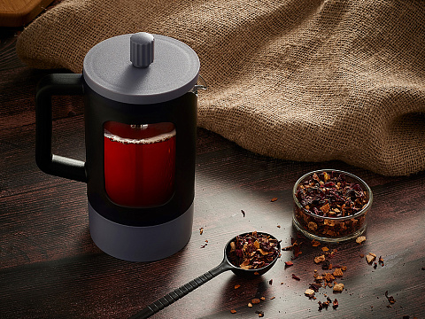 Френч-пресс Double Tone, черный-серый - рис 9.