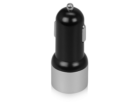 Адаптер автомобильный USB с функцией быстрой зарядки QC 3.0 TraffIQ, черный/серебристый - рис 2.