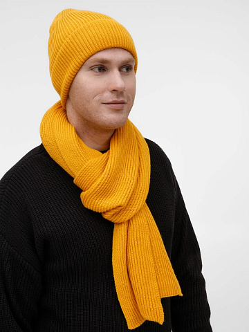 Шарф Nobilis Mono, желтый (медовый) - рис 8.