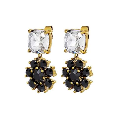 Серьги POPPY SG CRYSTAL / BLACK Dyrberg Kern 470119