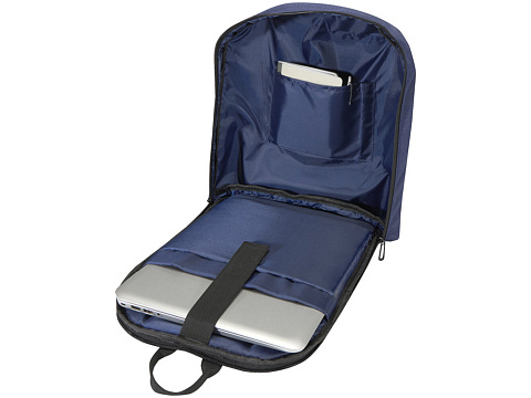 Рюкзак Luma для ноутбука с диагональю экрана 15 дюймов с защитой от кражи объемом 10 л из материала, переработанного по стандарту GRS - Синий Navy - рис 5.