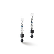 Серьги Black-Silver Coeur de Lion 4355/21-1317