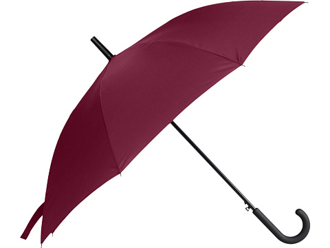 Зонт-трость Reviver с куполом из переработанного пластика, бордовый - рис 3.
