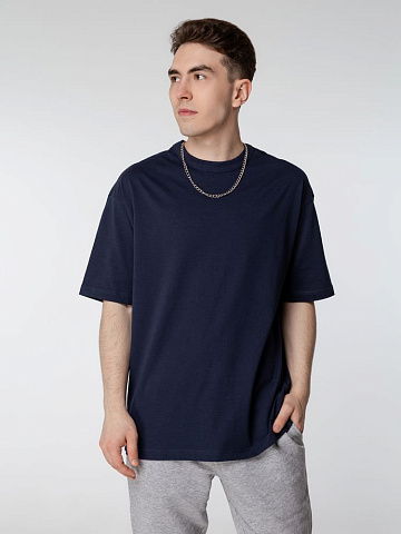 Футболка оверсайз мужская Boxy Men, синяя (джинс) - рис 5.