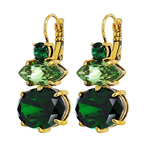 Серьги PARSANA SG GREEN Dyrberg Kern 470012 - рис 3.