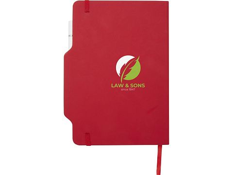 Nexus блокнот формата А5 в твердой обложке с ручкой и карандашом - Красный - рис 6.