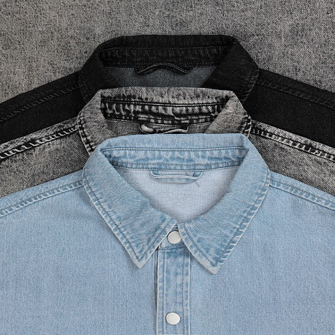 Куртка джинсовая O3, черная - рис 11.